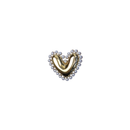 10000 brooch pin gold heart with pearls
