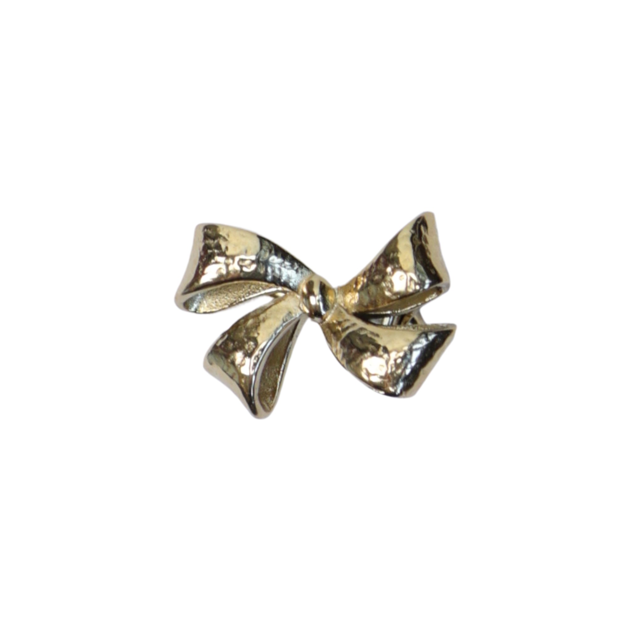 Brooch pin gold bow