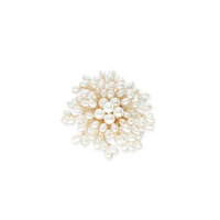 10006 brooch pin with gold and white pearls