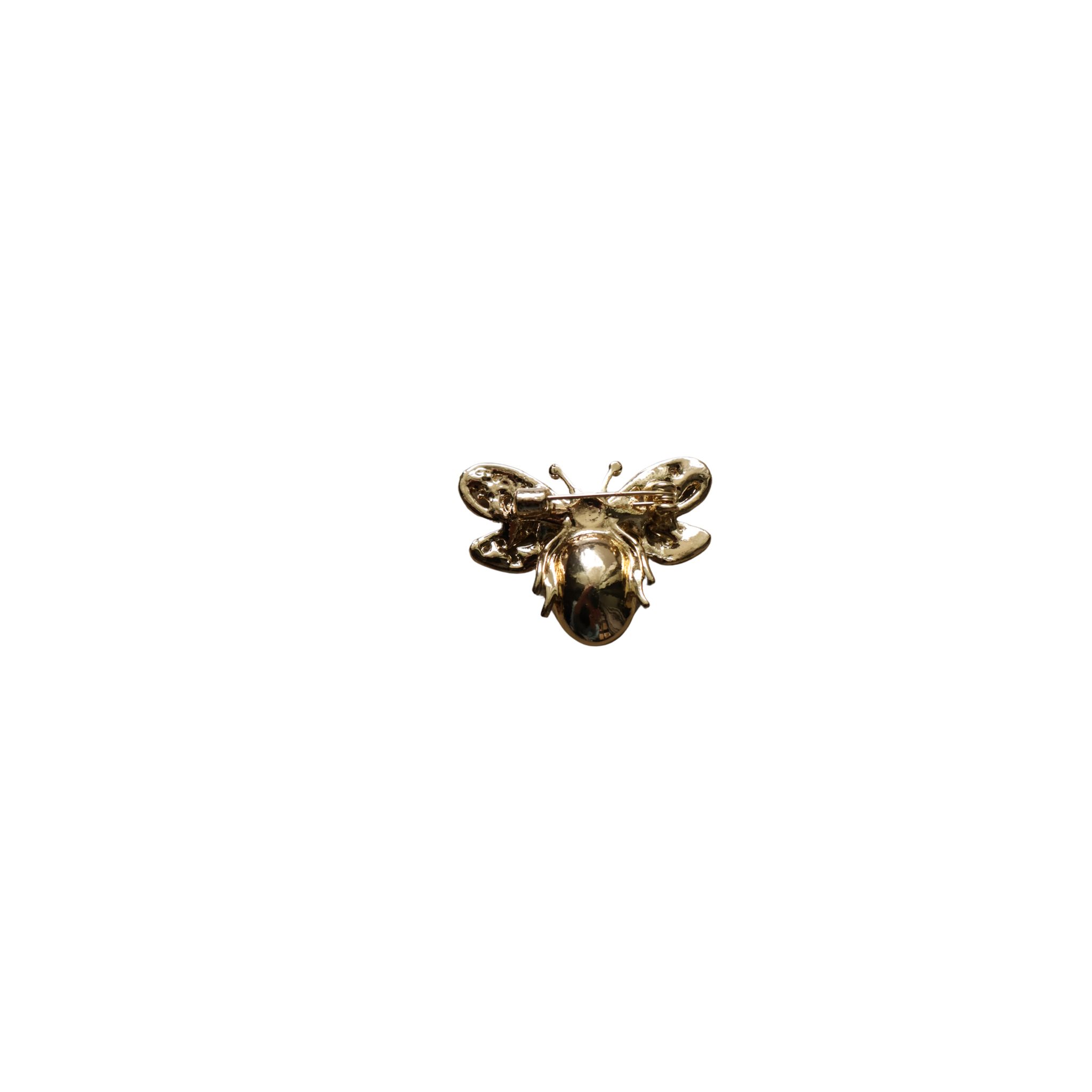 Broche speld vlinder goud en rood