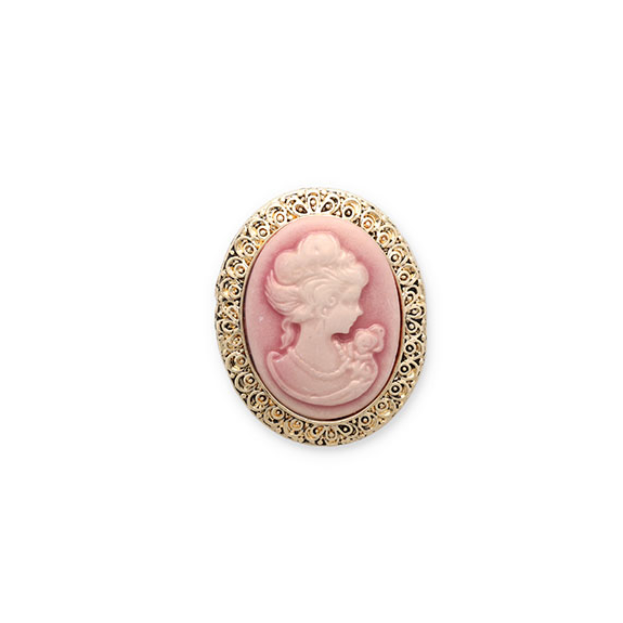 Broche speld goud roze vintage