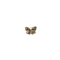 Broche papillon or vert violet