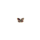 Broche papillon or vert violet