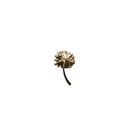 Achterzijde bloem broche rood roze goud
