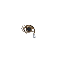 Achterzijde spel broche oog met traantje