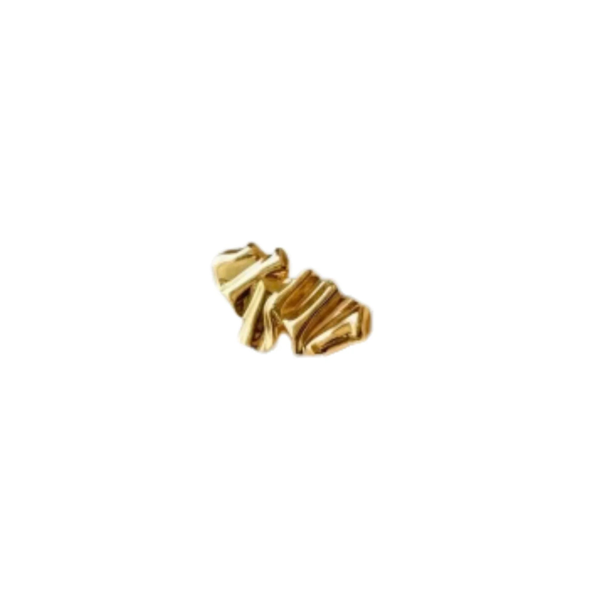 Brooch pin gold leaf folded