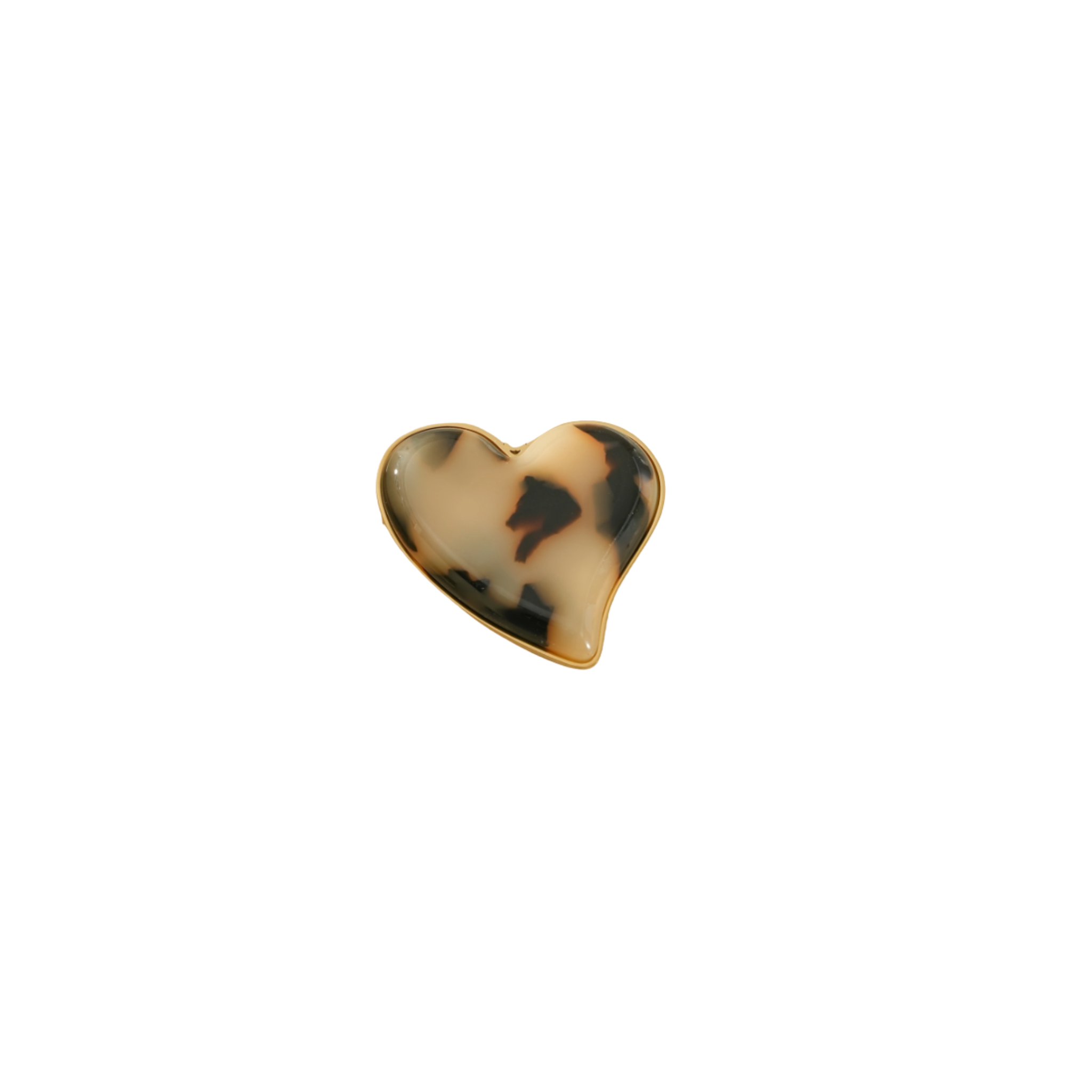 10051 brooch magnetic heart leopard print 