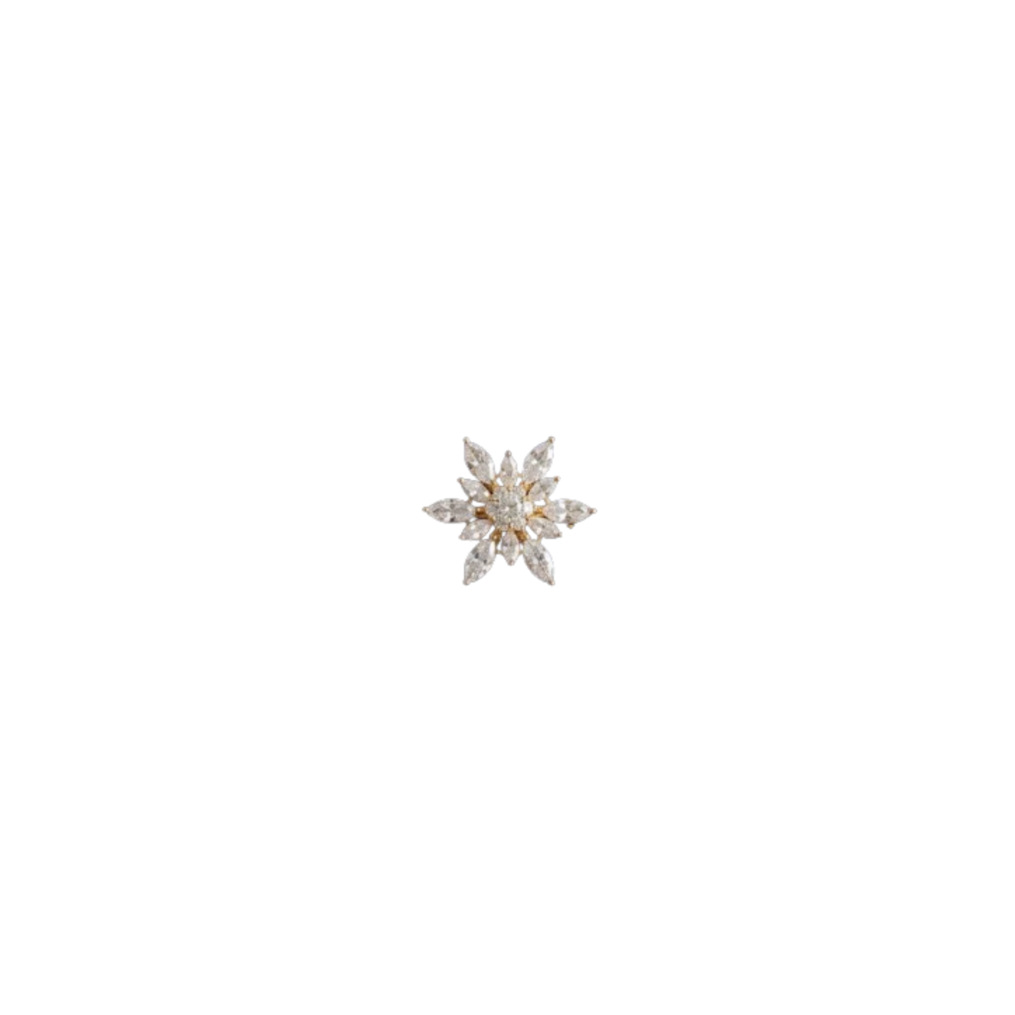 10052 brooch magnet gold silver snowflake