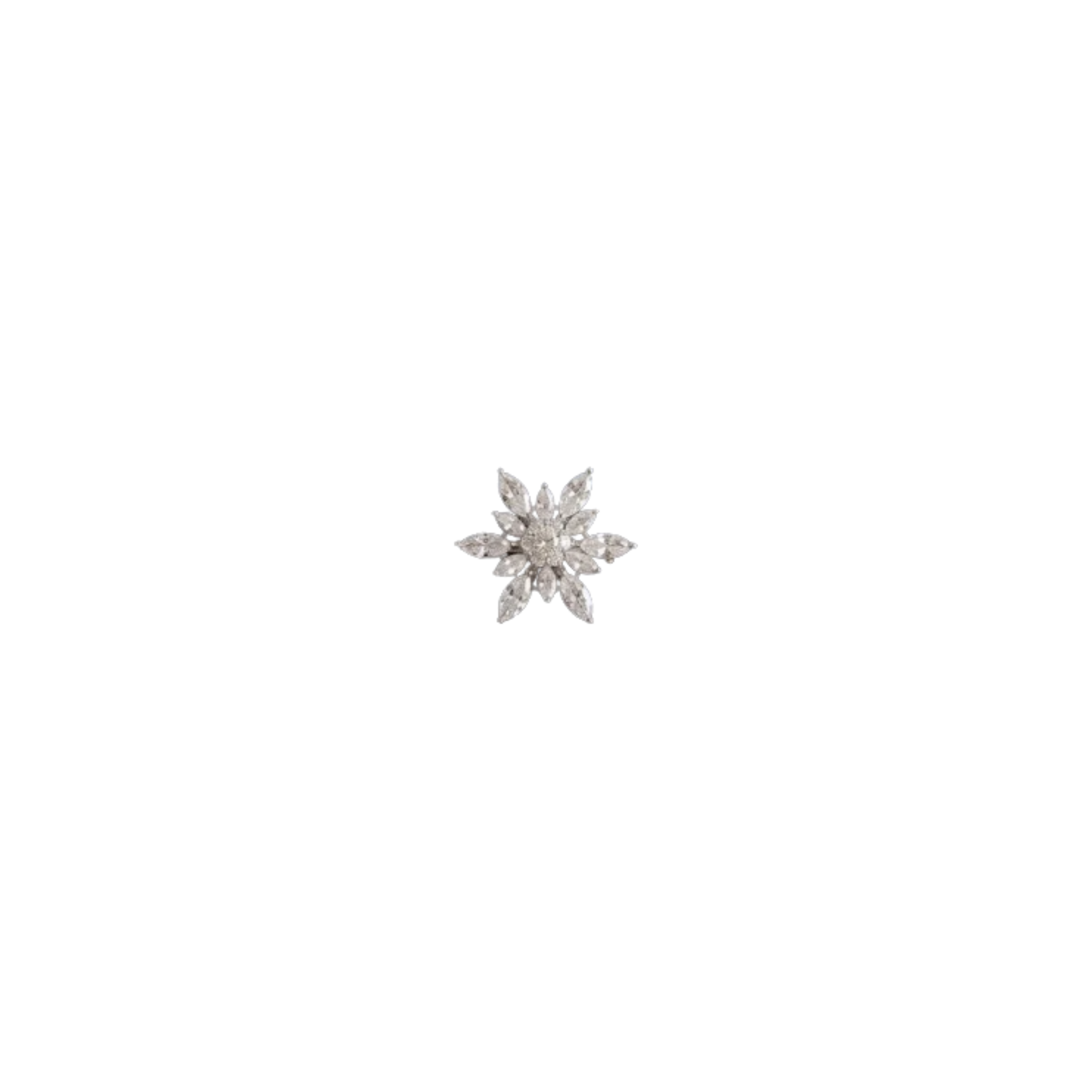 10053 silver magnet brooch snowflake 