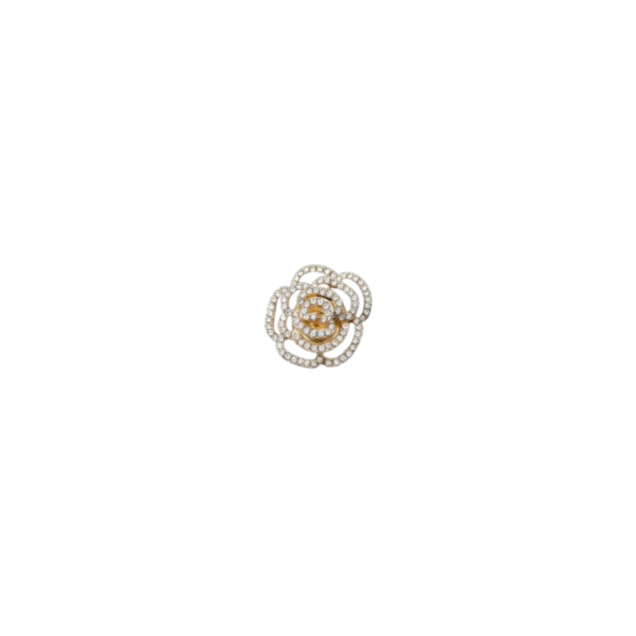 10054 brooch magnet flower gold silver