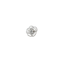 10055 brooch magnet flower silver