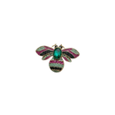 10056 brooch magnet green pink gold bee