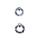 Clip silver round open with stones
