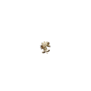 Achterzijde goud bloem broche speld