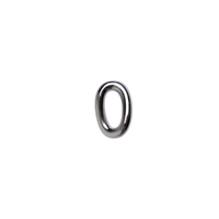 open broche ovaal zilver