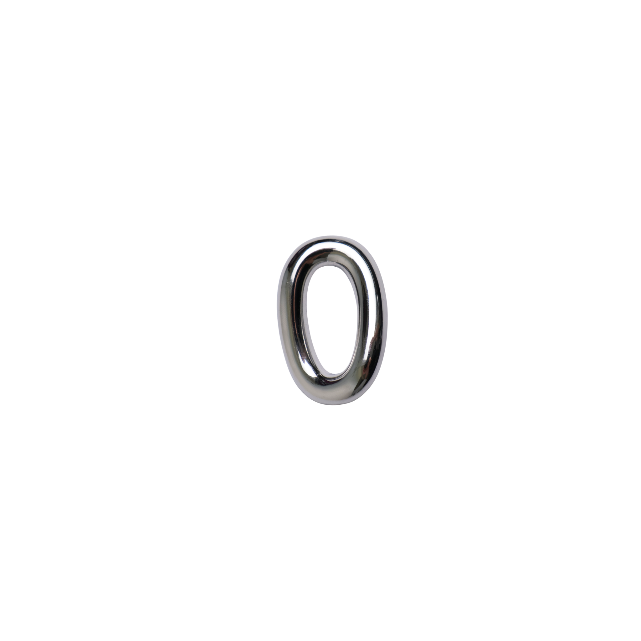 Broche pin open ovaal zilver
