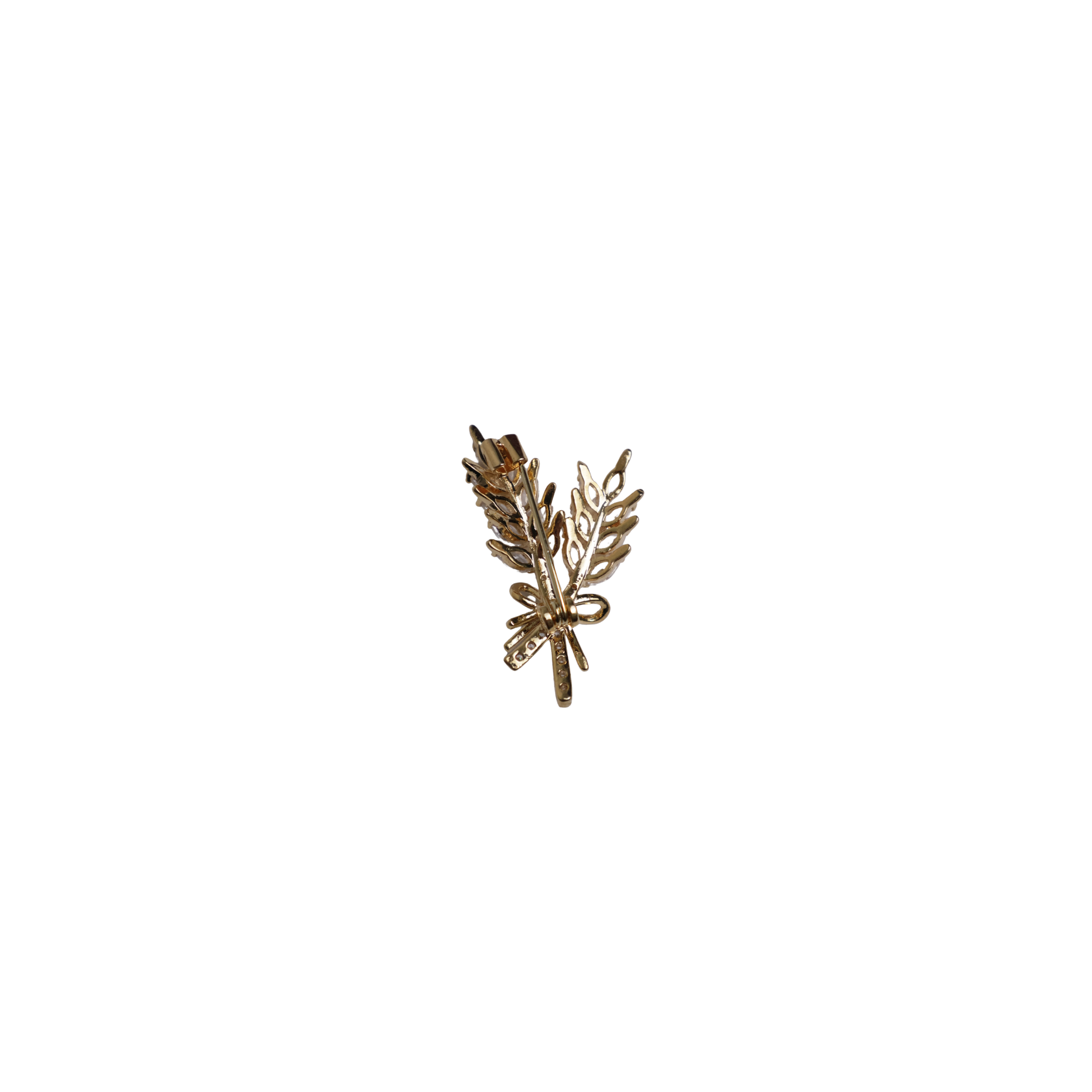 Broche pin goud met twee korenaren 