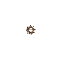mini broche goud en zilver rond open achterkant