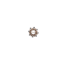 mini broche open rond goud en zilver