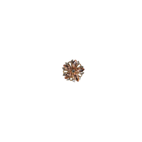 mini broche bloem met steentjes roze en goud en zilver