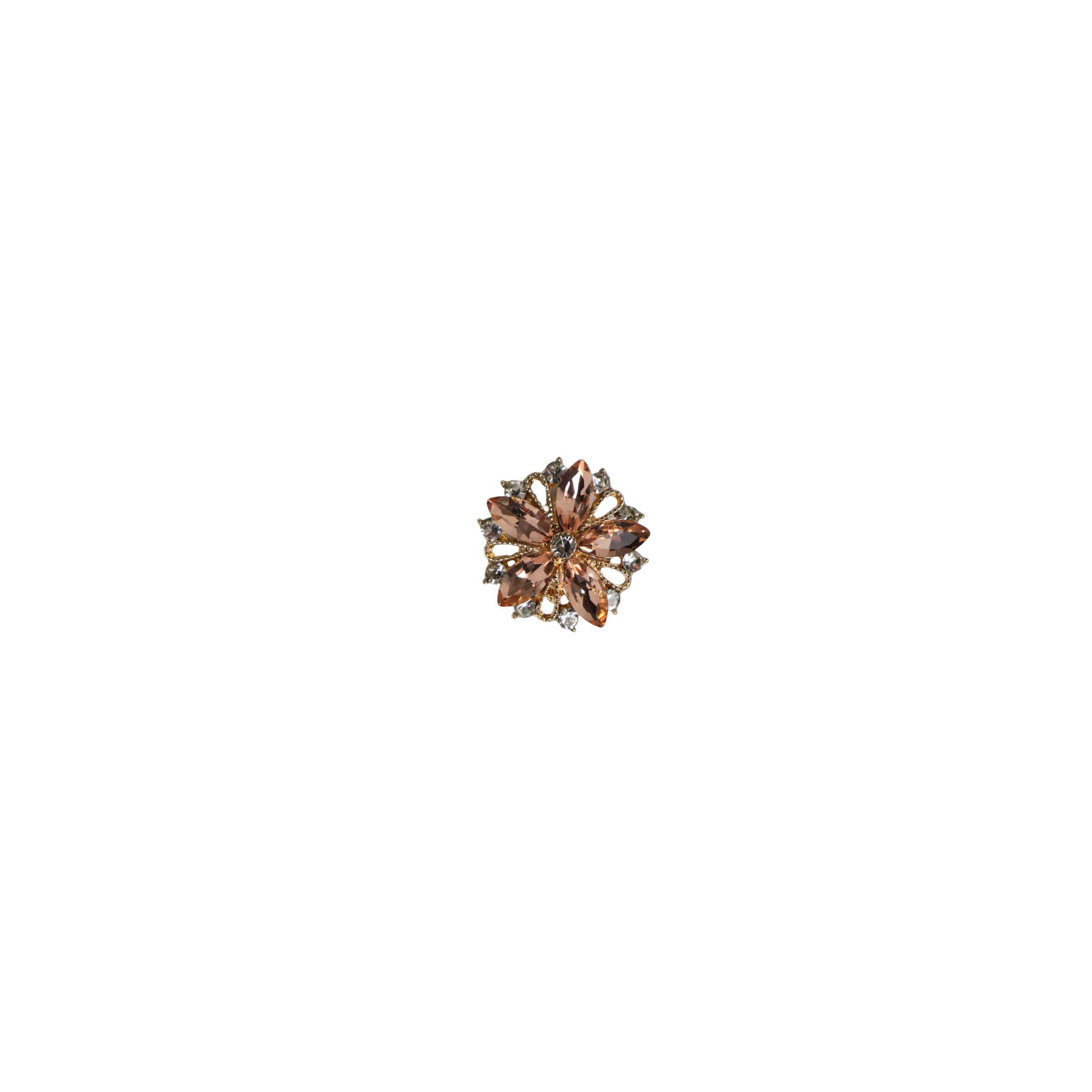 Broche pin mini bloem roze goud zilver