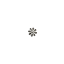 mini broche bloem zilver met parel
