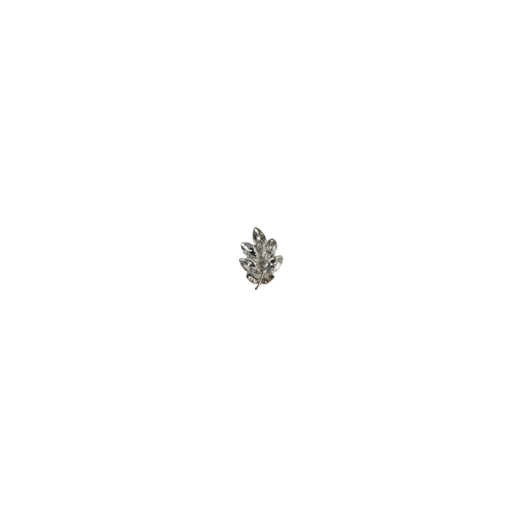 Broche pin mini zilver blad