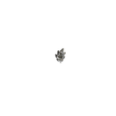 mini broche zilver blad achterkant
