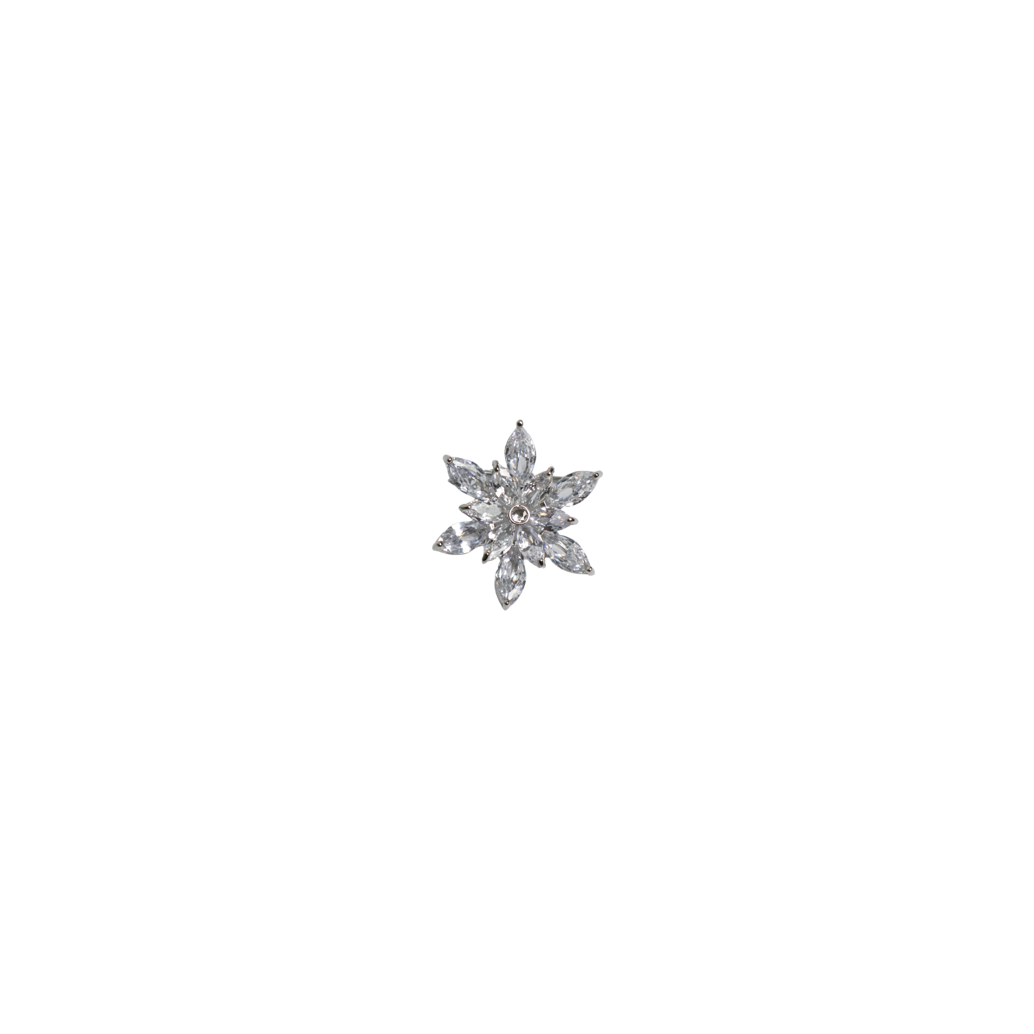 Broche zilveren sneeuwvlok
