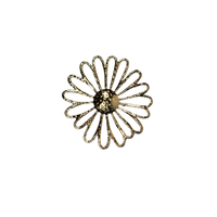 Épingle fleur ouverte dorée