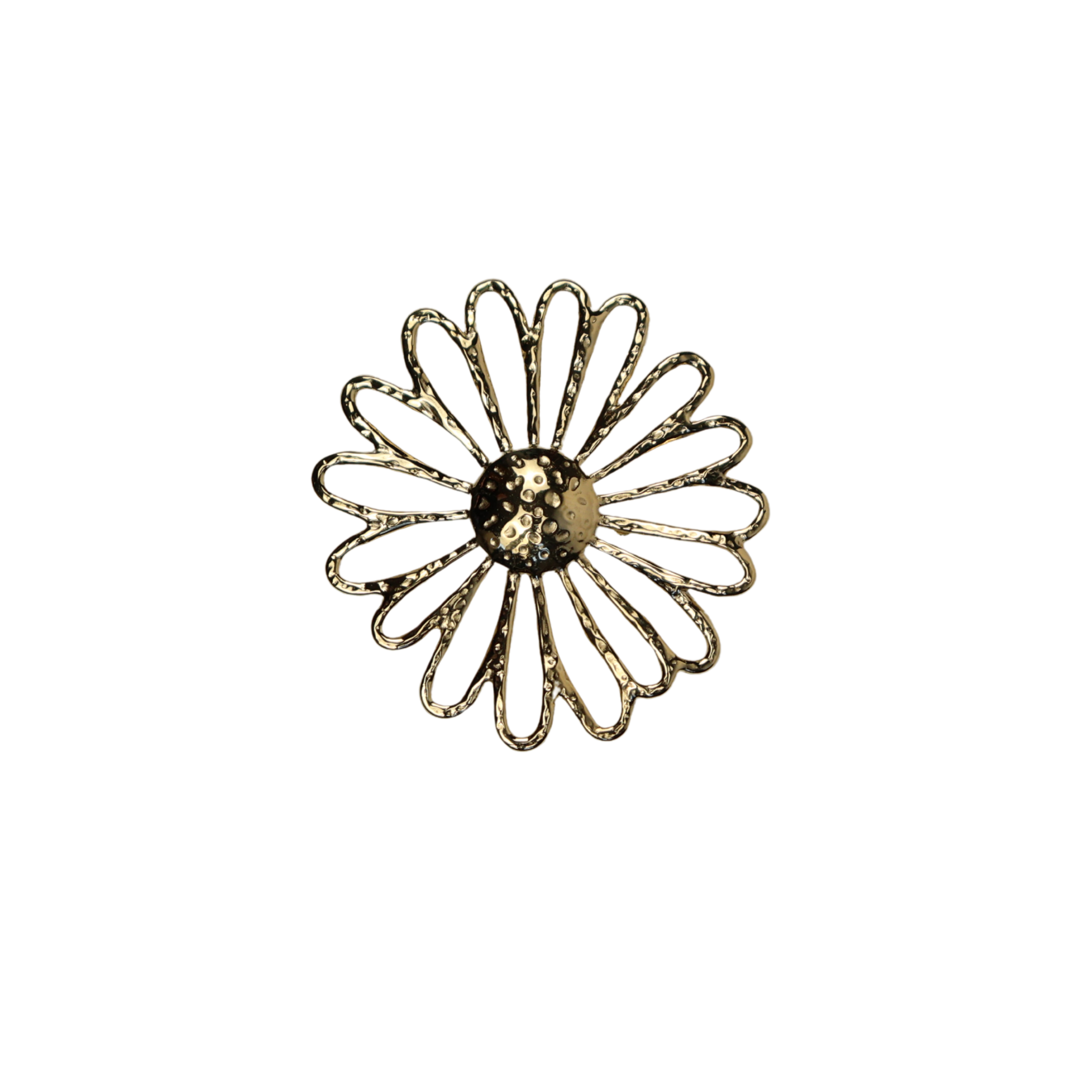 Épingle fleur ouverte dorée