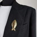 20031 pin gold fish on blazer
