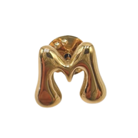20036 pin gold letter m
