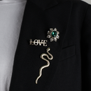 20047 pin gold snake on blazer
