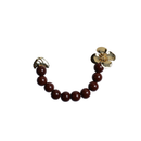 20050 pin gold croissant and flower with brown beads
