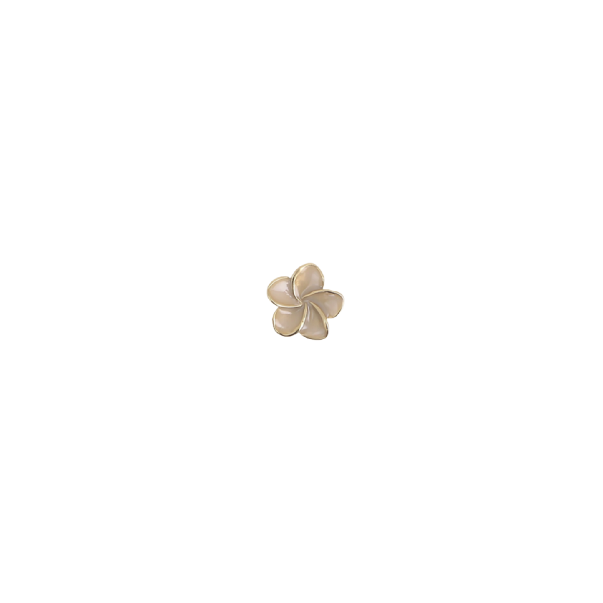 20061 White and gold flower pin