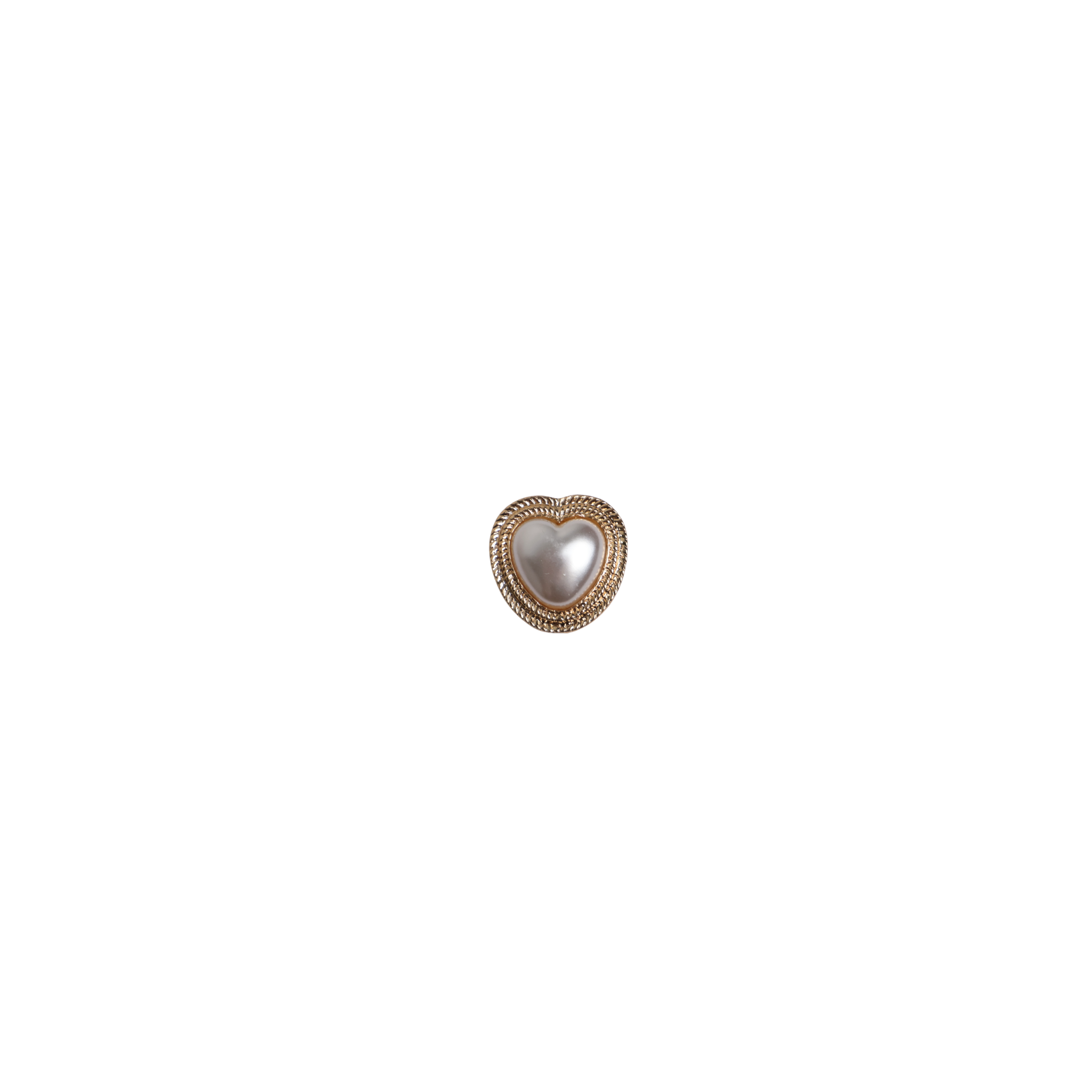 Pin goud hart met parelmoerkleur 