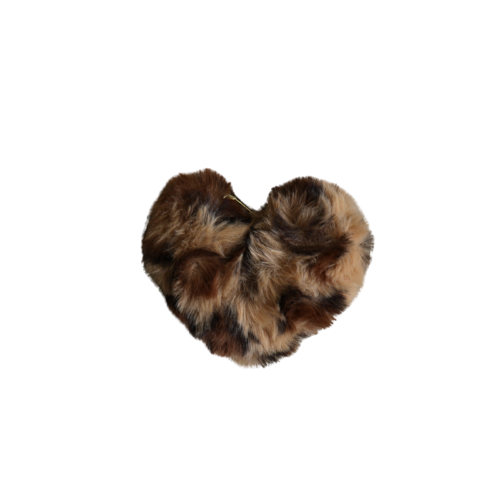 Broche en or avec pompon léopard