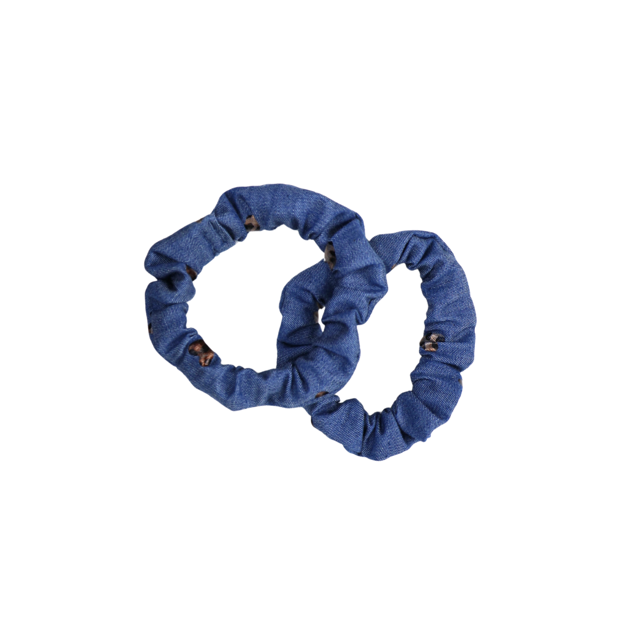 Ärmelhalter aus Jeansstoff mit Leopardenherzmuster