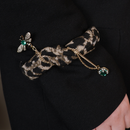 40001 sleeve holder fabric leopard print blazer