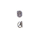 gold with silver scarf ring 