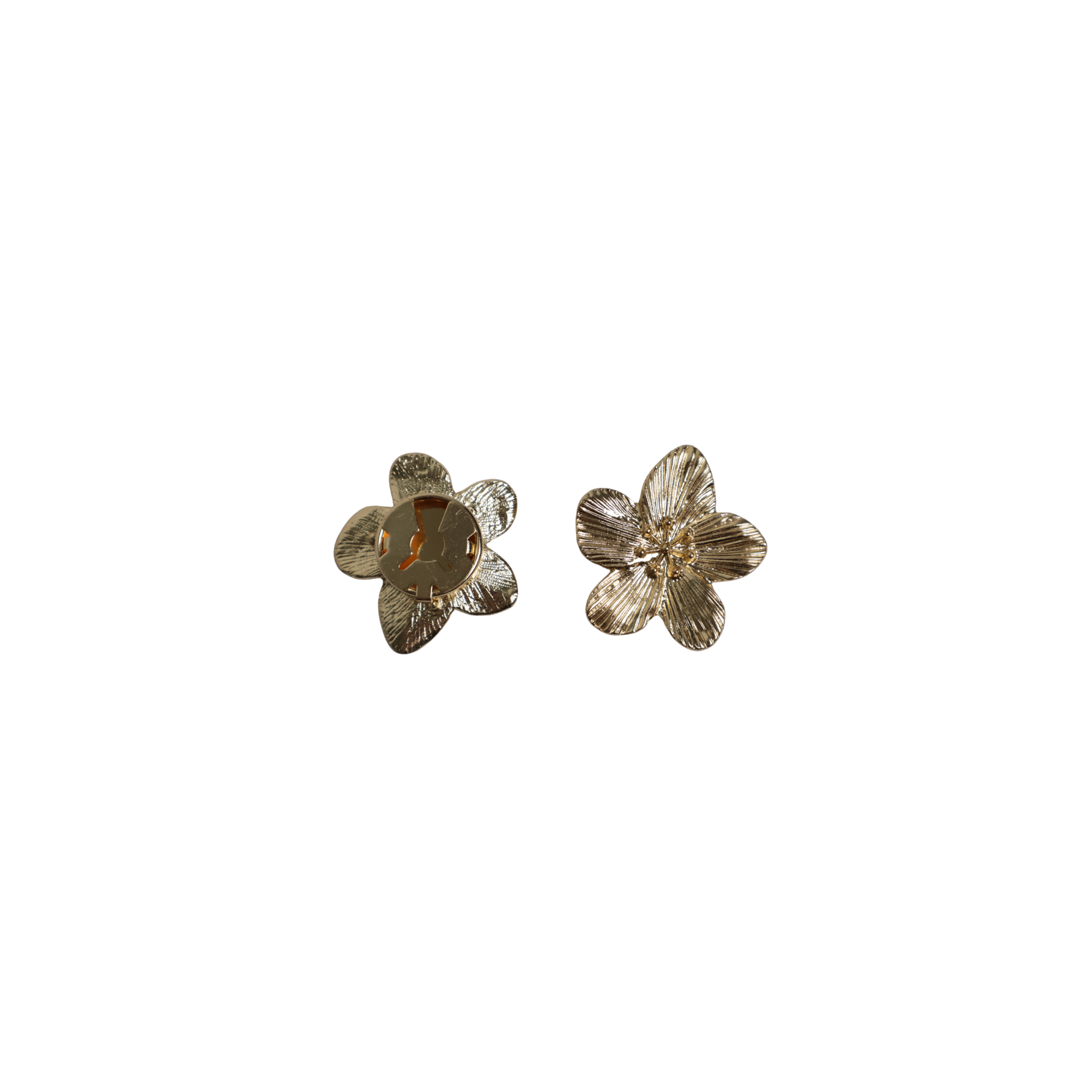 Button cover goud bloem