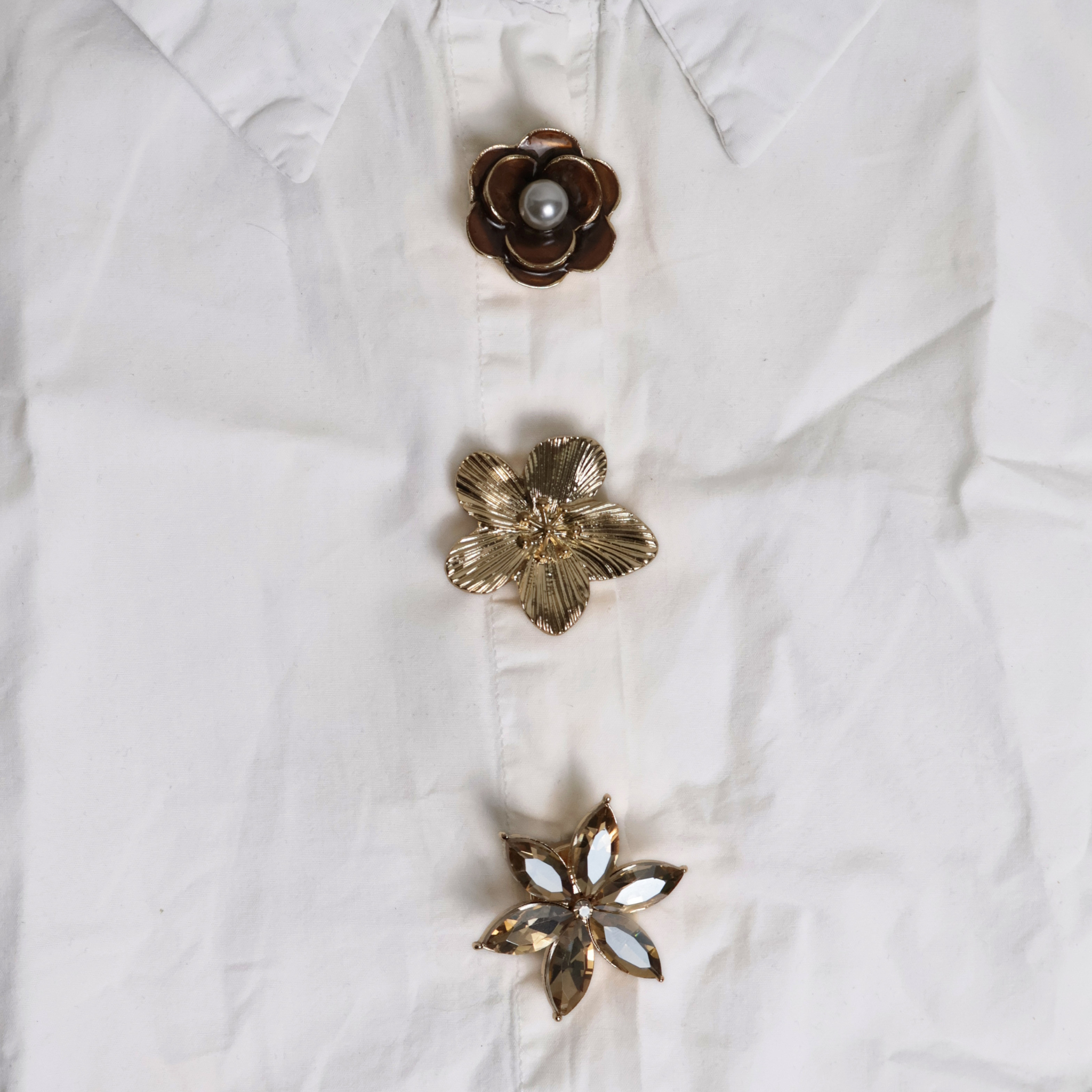 Button cover ster champagne kleur 