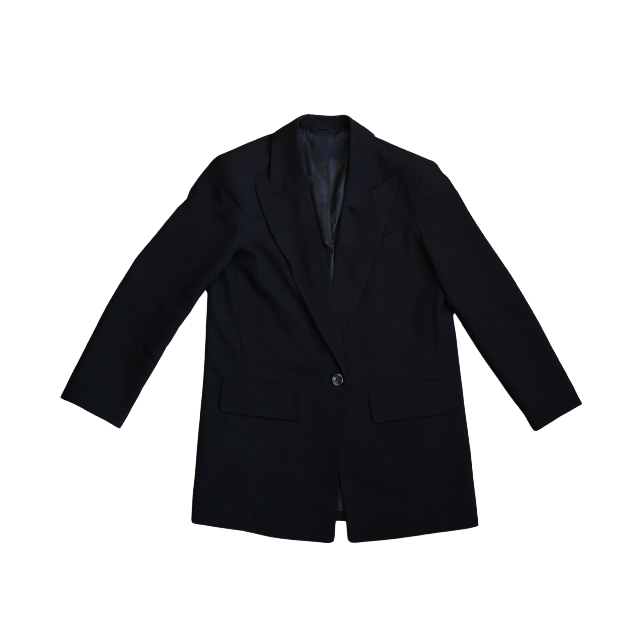 black blazer without textile jewellery